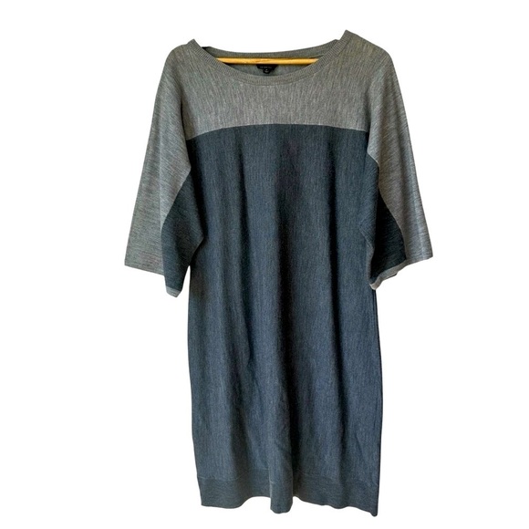 Talbots Merino Wool Sweater Dress, Gray, Medium - Picture 1 of 5